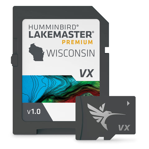 Humminbird LakeMaster Premium Wisconsin V1 Map SD Card for Fish Finders
