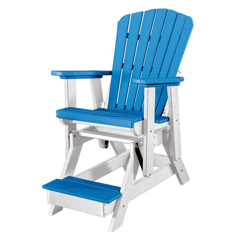 American Furniture Classics Model 511WWWT Fan Back Chair in Weatherwood with a White Base Made in the USA