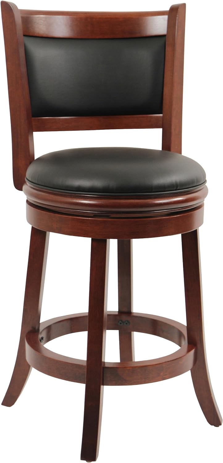 Boraam Augusta Counter Height Swivel Stool, 24-Inch, 1-Pack, Cherry