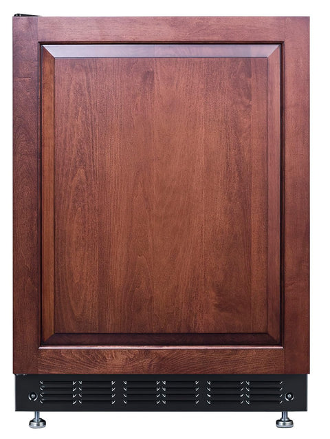 Summit FF6BK2SSRSIFLHD 24” Wide ADA Undercounter Refrigerator 5.5 cu.ft. with Panel-Ready Door (Panel Not Included) Automatic Defrost Operation, and Deluxe black interior (Panel Ready- LHD)