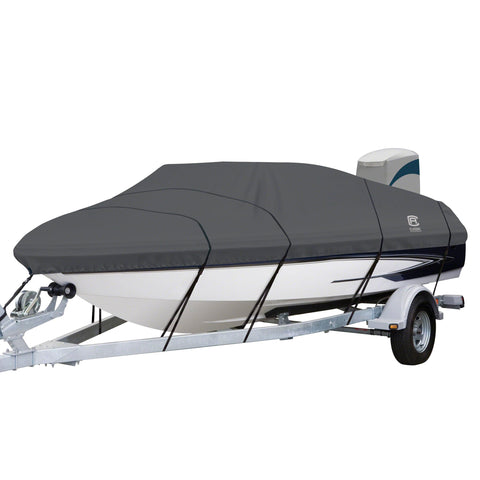 Classic Accessories StormPro Heavy-Duty Boat Cover, Fits Boats 17 ft - 19 ft Long x 102 in Wide