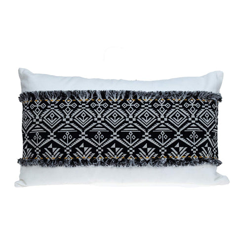 Parkland Collection Quest Transitional White Throw Pillow
