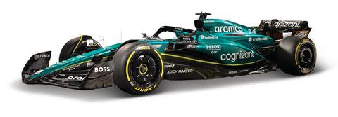 Bburago 1:43 Scale Formula Race Aston Martin AMR23 (2023) Diecast Vehicle with Driver Helmet