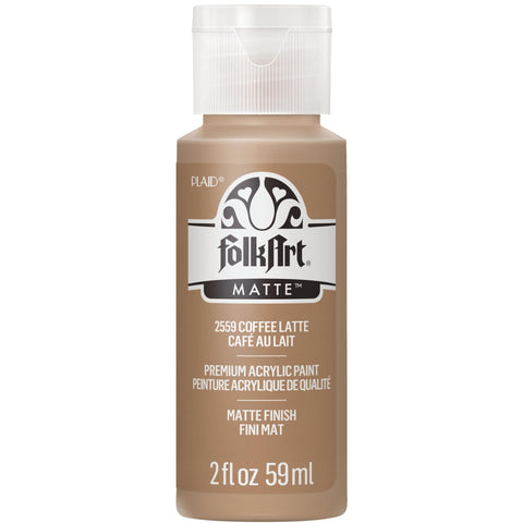 FolkArt Acrylic Paint in Assorted Colors (2 oz), 2559, Coffee Latte