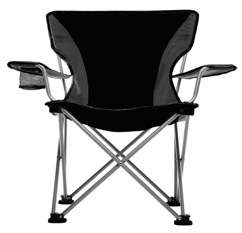 Travel Chair Easy Rider Chair, Portable Folding Camping Chair with Padded Arms, Black