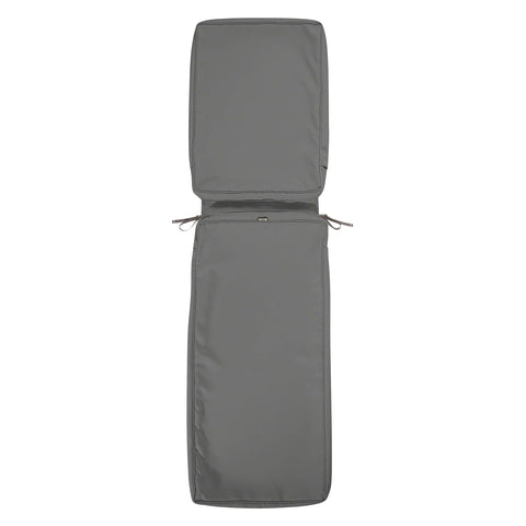 Classic Accessories Montlake FadeSafe Water-Resistant Patio Bench/Settee Quilted Cushion Cover, 54 x 18 x 3 Inch, Grey