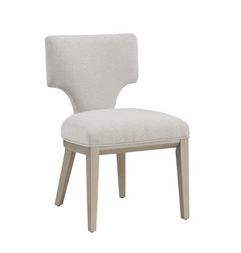 Acme Kasa Wood/Fabric Side Chair in Light Gray & Champagne (Set of 2)