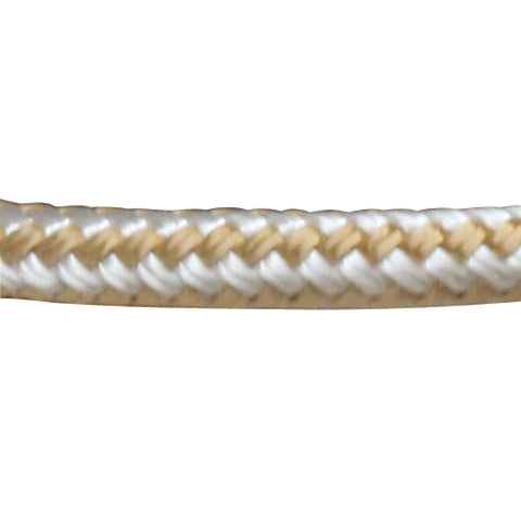 Sea Dog 302112020G/W-1 Double Braided Nylon Dock Line, 1/2" x 20 / Gold/White