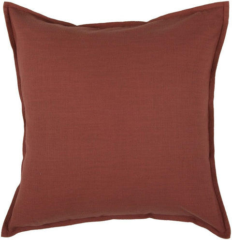Rizzy Home T03639 20" x 20" Pillow Cover with Hidden Zipper, Paprika