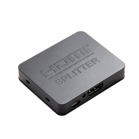1x2 HDMI Splitter, v1.3, Full Support 1080p HDTV, PNP, Mini Size, Plastic Casing, Black Color