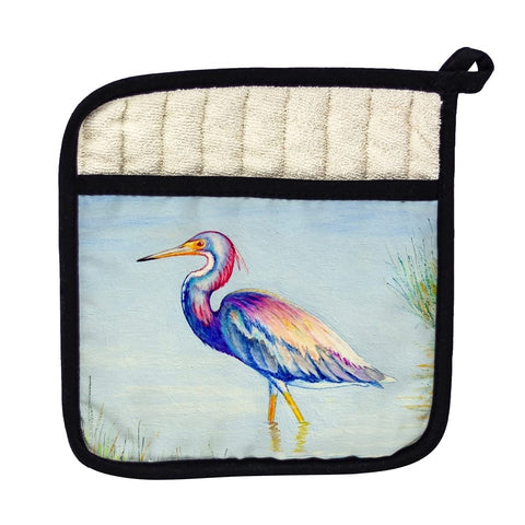 Betsy Drake PT756 Tri-Colored Heron Pot Holder