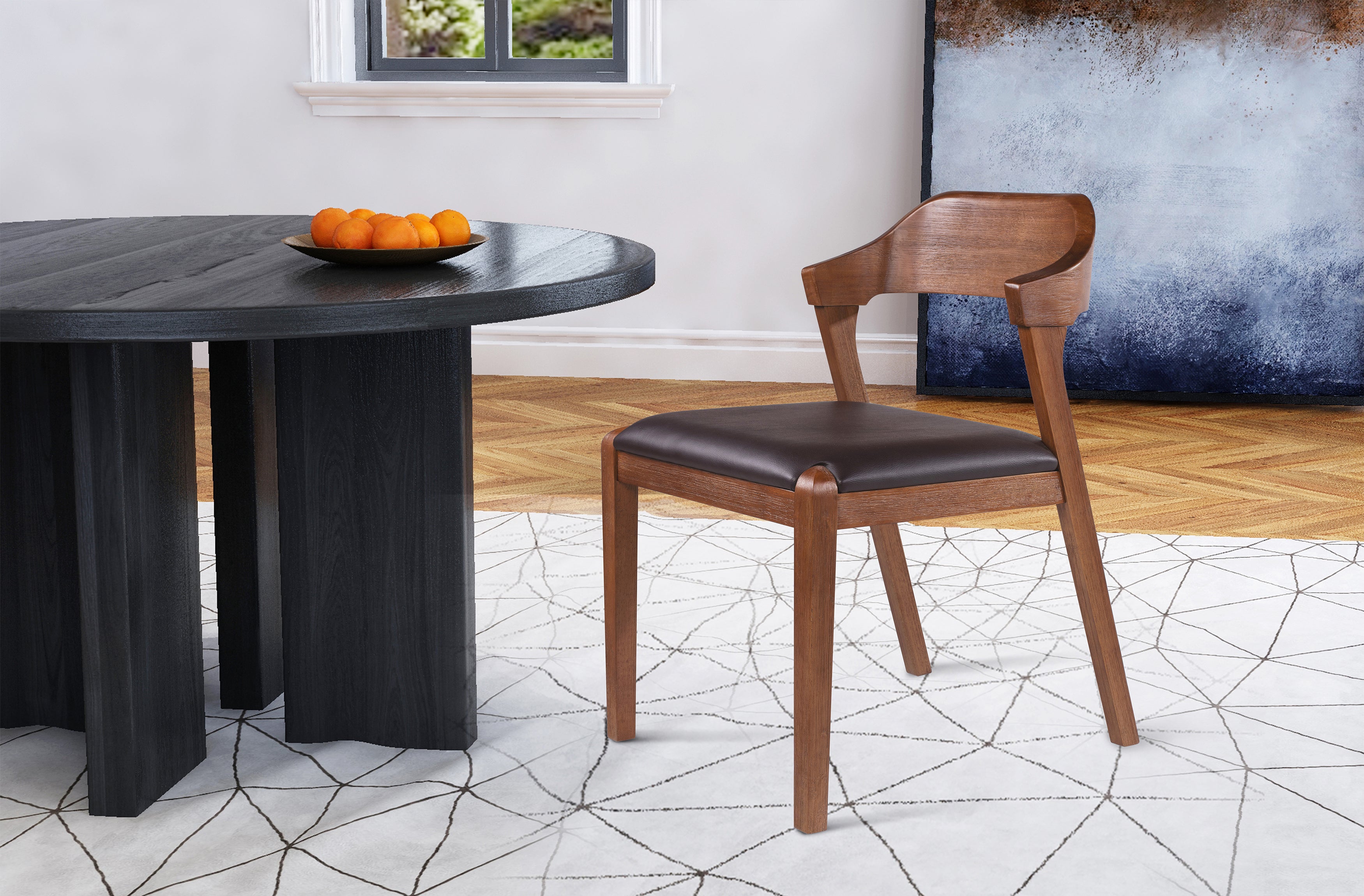 Rasmus Dining Side Chair - Chestnut Wire-Brush Finish