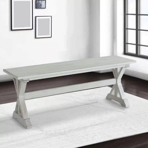 Jamestown Dining Bench [White Wash]