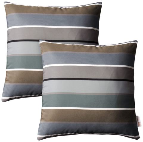 Modway Outdoor Indoor Two All Weather Patio Throw Pillows in Stripe 2 Count (Pack of 1)