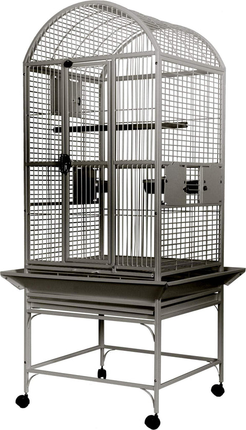 A&E Cage Co. Dome Top Cage with 5/8" Bar Spacing, 24"x22", Stainless Steel, 9002422 Stainless Steel