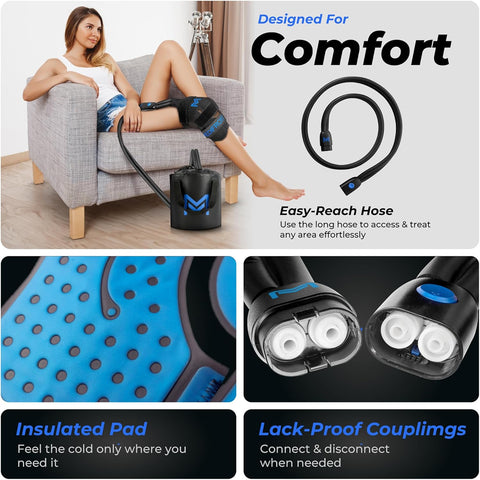 REATHLETE MEDIFROST Cold Therapy Machine | Wearable, Adjustable Knee and Shoulder Pad | Circulating Portable Easy to Use Ice Machine | for Post-Surgery and Helps Reduce Swelling