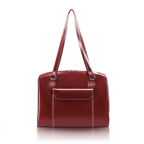 McKleinUSA W Series, Glenview, Top Grain Cowhide Leather, 15" Leather Ladies' Laptop Briefcase, Red (94746),One Size