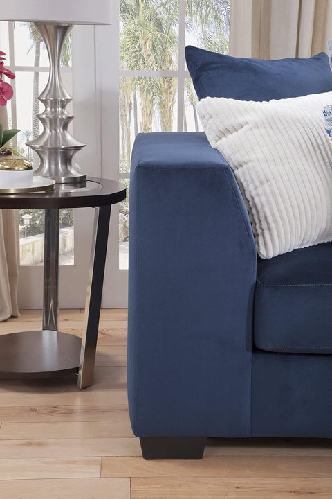 American Furniture Classics 8-A317V8-K Casual Comfort Sectional Sofa in Blue