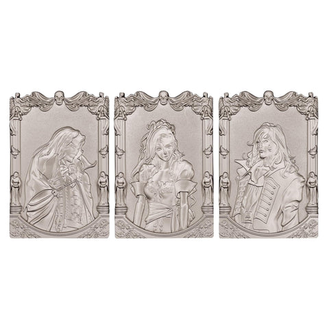Fanattik Castlevania Limited Edition 3-Piece Embossed Metal Ingot | Alucard, Maria Renard, Richter Belmont