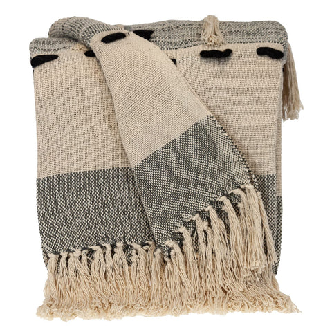 Parkland Collection Transitional Vereigated Gray Rectangle 50 x 60 Throw