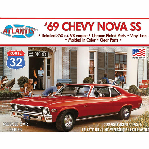 Route 32 Muscle Car Series - 1969 Chevrolet Nova SS 1/32 Scale Model Kit
