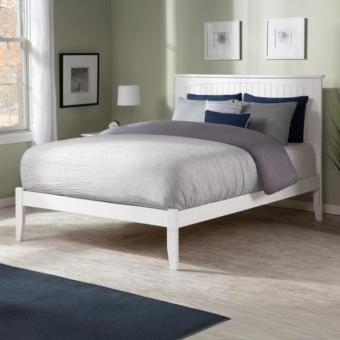Atlantic Furniture AR8231002 Nantucket Platform Bed with Open Foot Board, Full, White