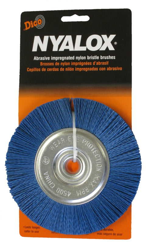 Dico 541-766-6 Nyalox Bench Brush 6-Inch Blue 240 Grit