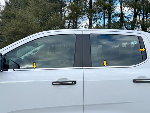 QAA is a 6 piece Stainless Steel Window Sill Trim Set that is compatible with Ford Ranger 2024-2025 WS64345
