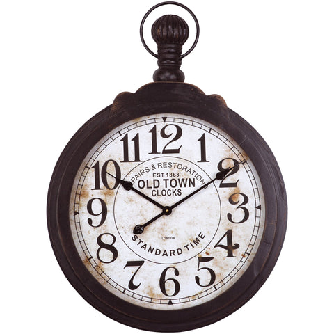 Yosemite Home Decor CLKB2A147 Black Wood Timepiece Wall Clock Multi