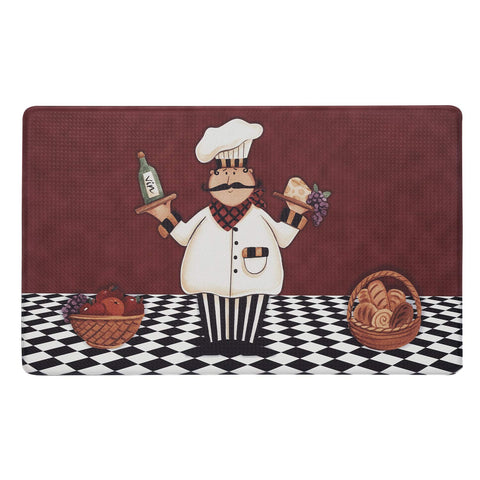 Anti-Fatigue Floor Comfort Mat - 18 x 30 Inch (Cucina) - Waterproof Non-Slip Rug - Easy to Clean Cushioned Mat for Kitchen, Bathroom, Standing Desk & Office - Achim Home Decor