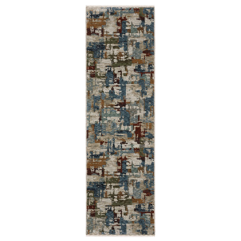 Oriental Weavers Hayden Area Rug - HAY02-2'3" x 7'6" - in Beige/Multi - Modern Style, Stain Resistant, Family and Pet Friendly, Entryway, Hallway Runner Rug