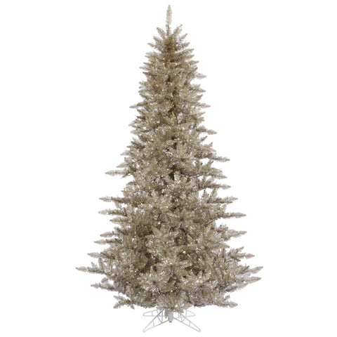 Vickerman 9' Champagne Fir Artificial Christmas Tree, Unlit - Faux Champagne Christmas Tree - Seasonal Indoor Home Decor