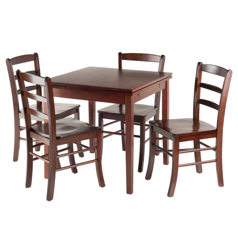 Winsome Wood Pulman 5-Pc Set Extension Table with Ladder Back Chairs