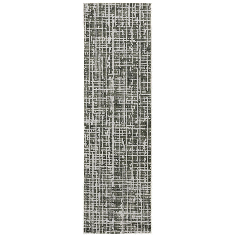 Oriental Weavers Bowen Area Rug - 2066W - 2'3" x 7'6" - in Grey/Ivory - Modern Style, Stain Resistant, Family and Pet Friendly, Entryway, Hallway Runner Rug