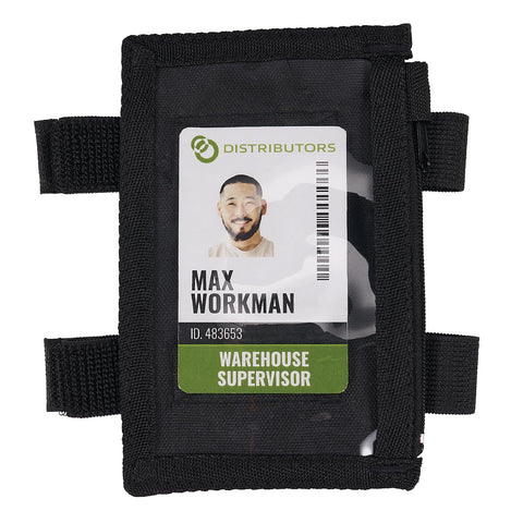 Ergodyne Squids 3387 Arm Band with Large ID/Badge Holder, Dual Straps, Zipper Closure