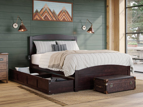 Warren Platform Bed F with Footboard & Drawers ES