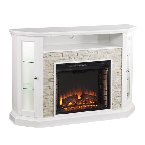 Redden Corner Convertible Electric Media Fireplace