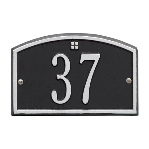 Cape Charles Petite Wall Address Plaque Color: Black/Silver Letters