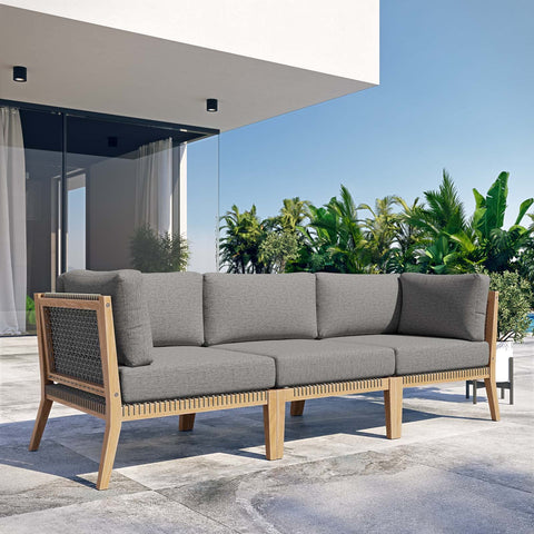 Modway Clearwater Sofas, Gray Graphite