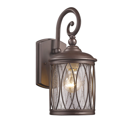 Chloe Lighting CH22044RB13-OD1 Transitional 1 Rubbed Outdoor Wall Sconce, 12.6 x 5.6 x 7.3", Bronze