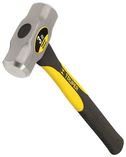 Truper 30926 3-Pound Engineer Hammer, Fiberglass Handle, 16-Inch