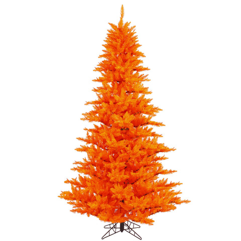 Vickerman 5.5' Orange Fir Slim Artificial Christmas Tree, Unlit - Faux Fir Christmas Tree - Seasonal Indoor Home Decor