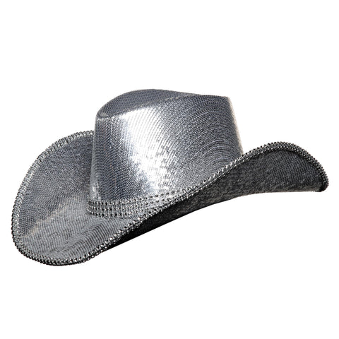 UNDERWRAPS Metallic Rhinestone Cowboy Hat - Cowboy Hats for Men and Women, Western Costume Accessories, 4th Of July Hat, Music Festival (One Size Fits Most)