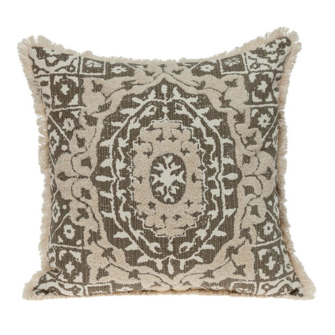 Parkland Collection Abu Transitional Beige Throw Pillow