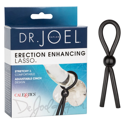 CalExotics Dr. Joel Kaplan Erection Enhancing Lasso Adjustable Penis Ring, Male Adult Sex Toy Black