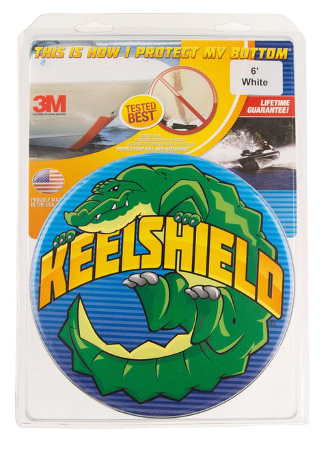Gator Guards KeelShield Keel Guard 6 ft White - Boat Keel Protection for Fiberglass and Most Aluminum Boats - DIY Install - 5 in Wide Urethane - 3M Adhesive - Made in USA