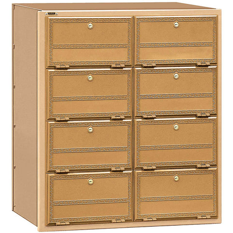 Salsbury Industries 2108RL Americana Mailbox, 8 Doors, Rear Loading, Aluminum