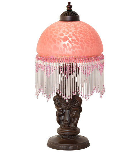 Meyda 17" High Roussillon Cherub with Lantern Mini Lamp