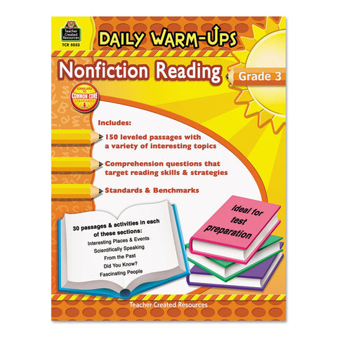 Teacher Created Resources Daily Warm-Ups: Nonfiction Reading Book, Grade 3