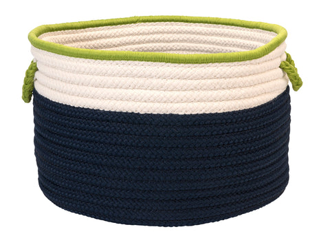 In The Band Storage Bins - Navy & Bright Green 18inch x18inch x12inch